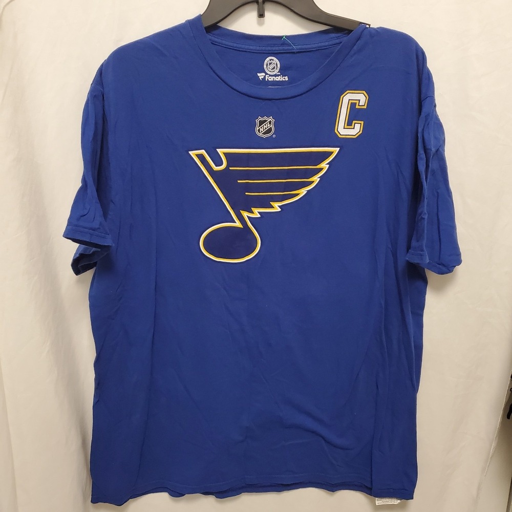 St. Louis Blues Fanatics Men's XL‎ Blue Shirt NHL Hockey Captain Pietrangelo